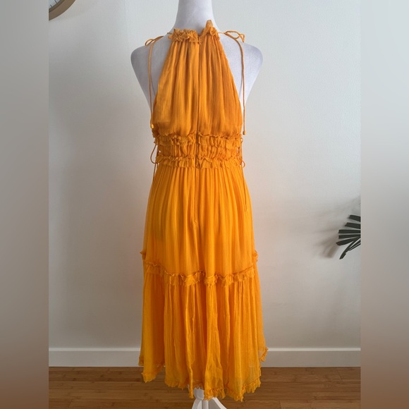 Zimmermann Mae Ruffled Tiered Silk Crepon Midi Dress - Picture 8 of 12